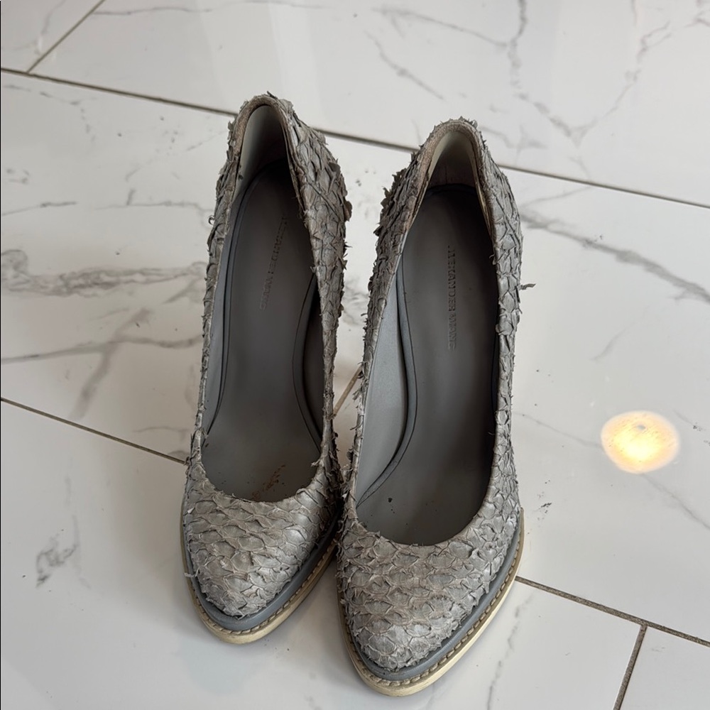 Alexander Wang Gray Textured Women's Heels